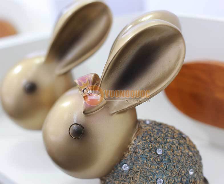 đồ decor nội thất đôi thỏ ngọc LKD1432J-2